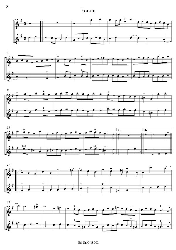 Première suitte de pièces für