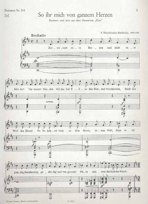 So ihr mich von ganzem Herzen (Arie )