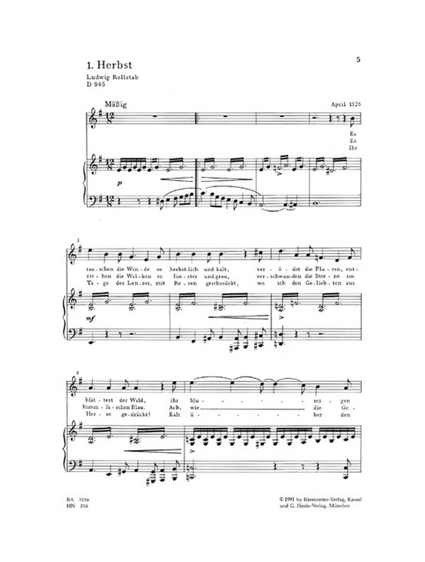 Lieder Band 9 Lieder nach Texten