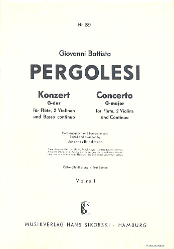 Konzert G-Dur für Flöte