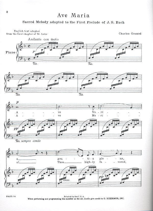 Ave Maria f major (Bach/Gounod) for