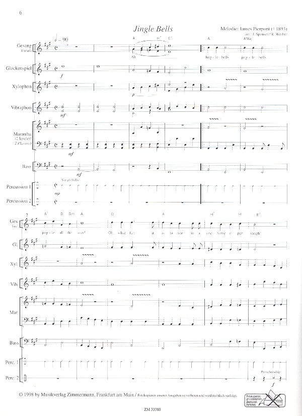 Percussion in winterland 7 Weihnachtslieder für Mallets und Percussion