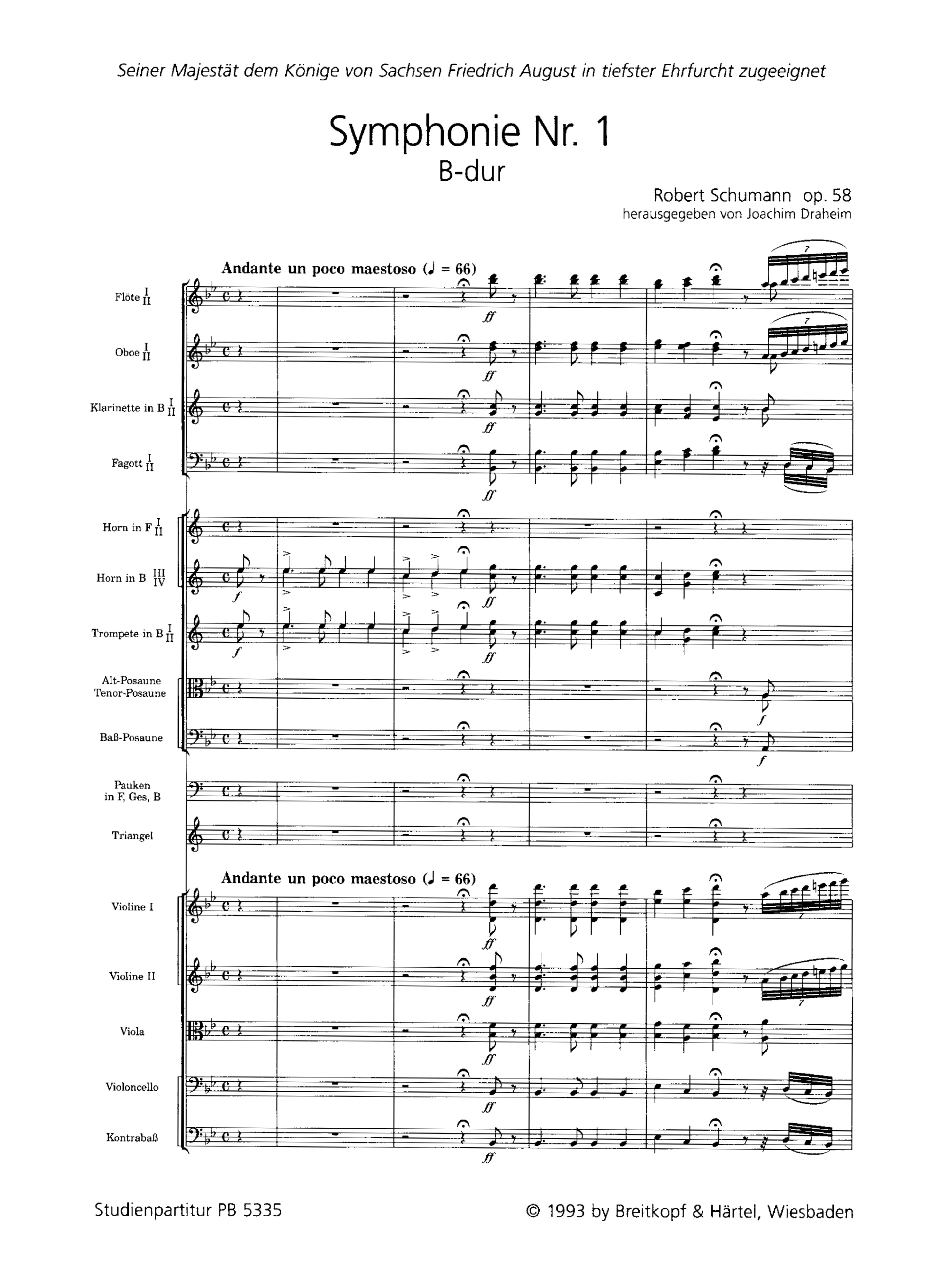 Sinfonie B-Dur Nr.1 op.38