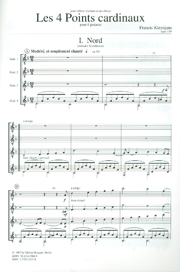 Les 4 points cardinaux op.139
