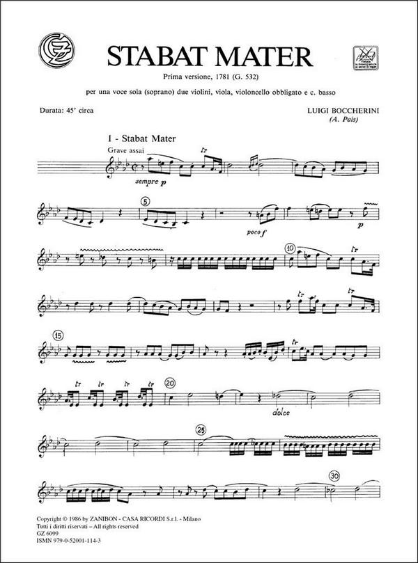 Stabat mater prima versione G532