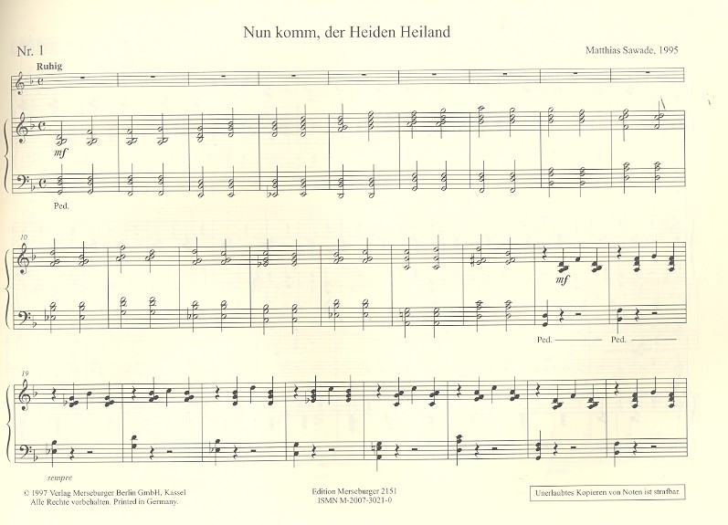 Nun komm der Heiden Heiland