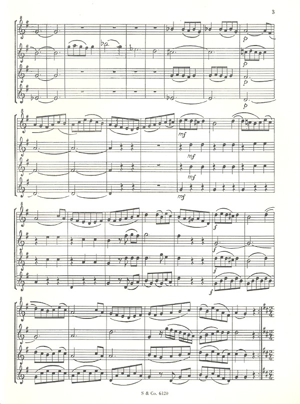 Menuetto from the quartet