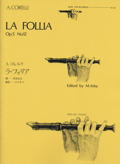 La follia op.5,12 for recorder