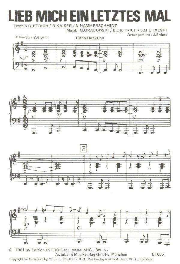 Lieb mich ein letztes Mal  und  Some broken Hearts