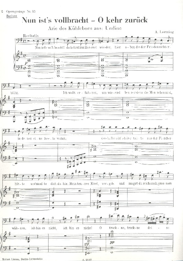 Nun ist's vollbracht   aus Undine