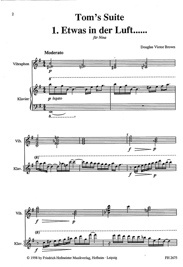 Tom's Suite für Vibraphon und Klavier