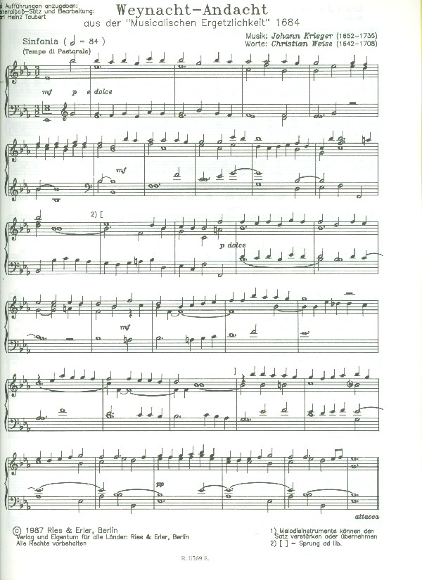 Weihnachtliches Konzert für hohe