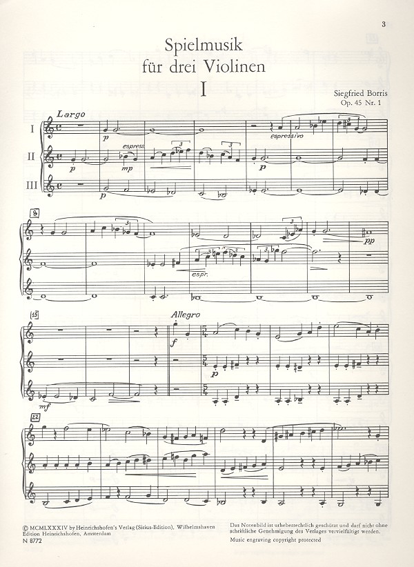 Spielmusik op.45,1
