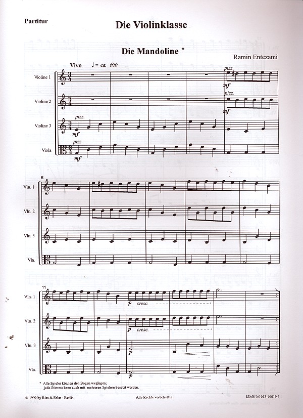 Die Violinklasse Übungs- und Vortragsstücke