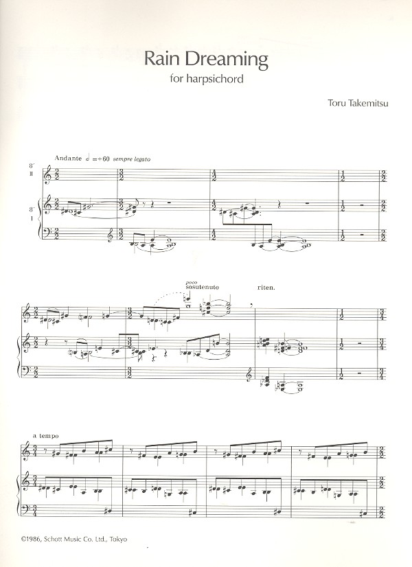 Rain Dreaming for harpsichord
