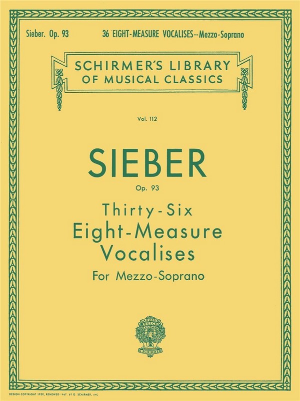 36 eight-measure Vocalises op.93