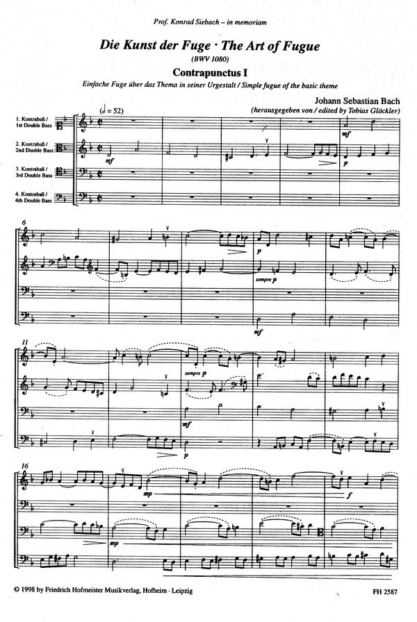 Die Kunst der Fuge BWV1080