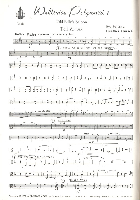 Weltreise in Noten - 16 internationale Tanzpotpourris