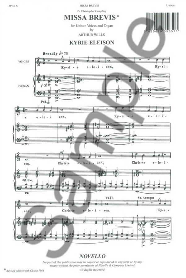 MISSA BREVIS FOR UNISON VOICES