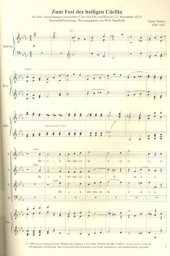 Zum Fest der Heiligen Cäcilie