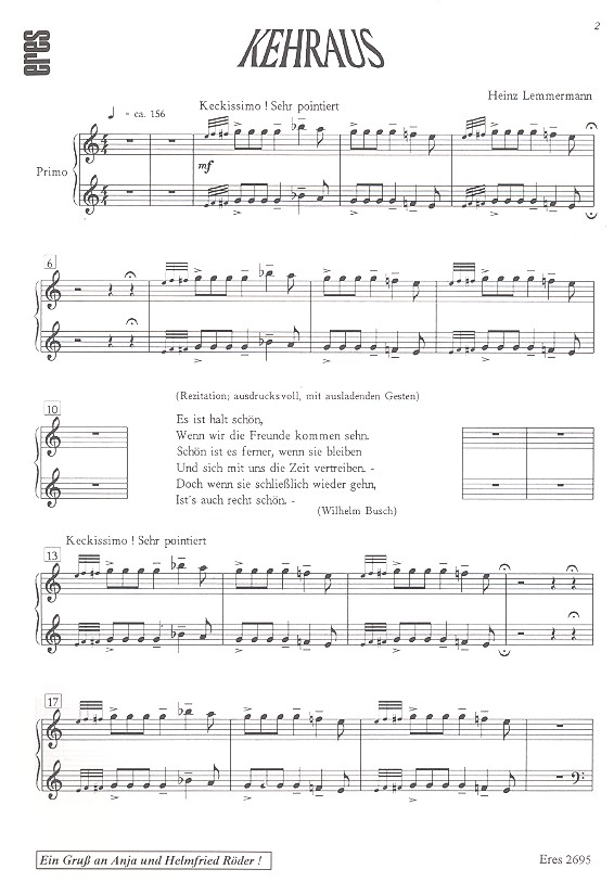 Kehraus Capriccio für Klavier