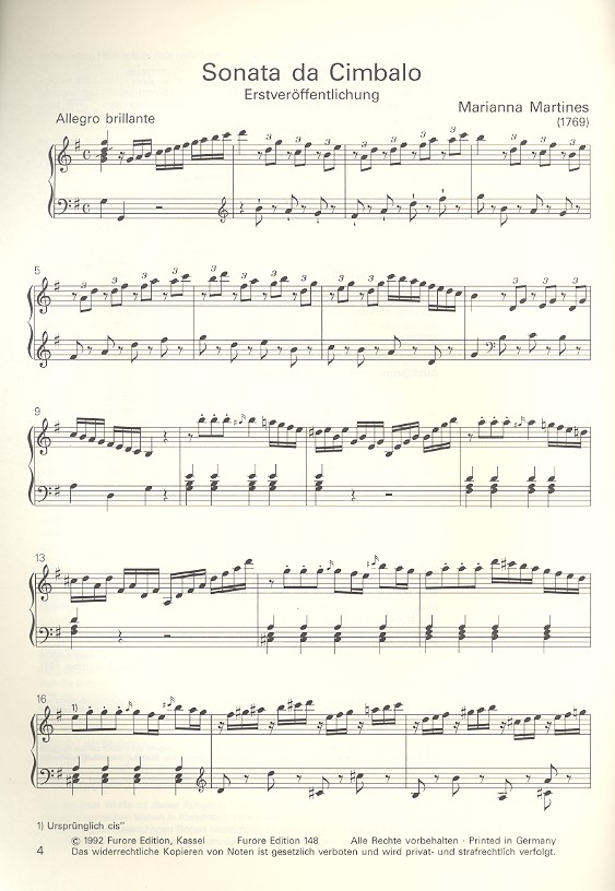 Sonata da cimbalo G-Dur für