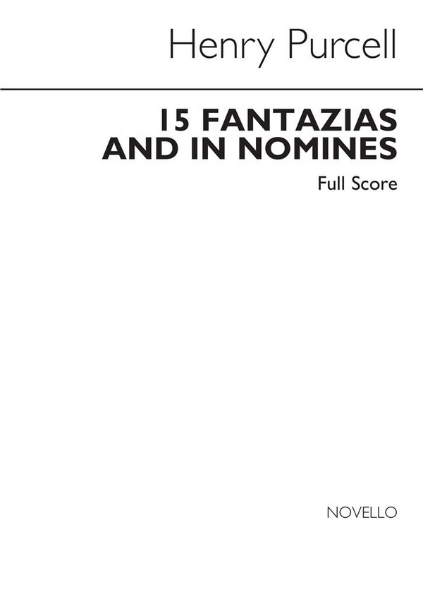 FANTAZIAS AND IN NOMINES FOR