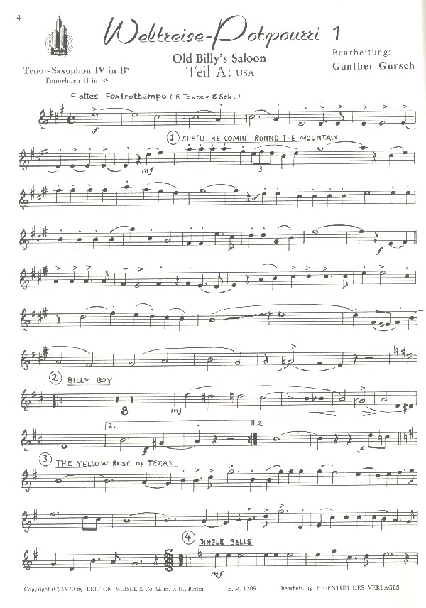 Weltreise in Noten - 16 internationale Tanzpotpourris