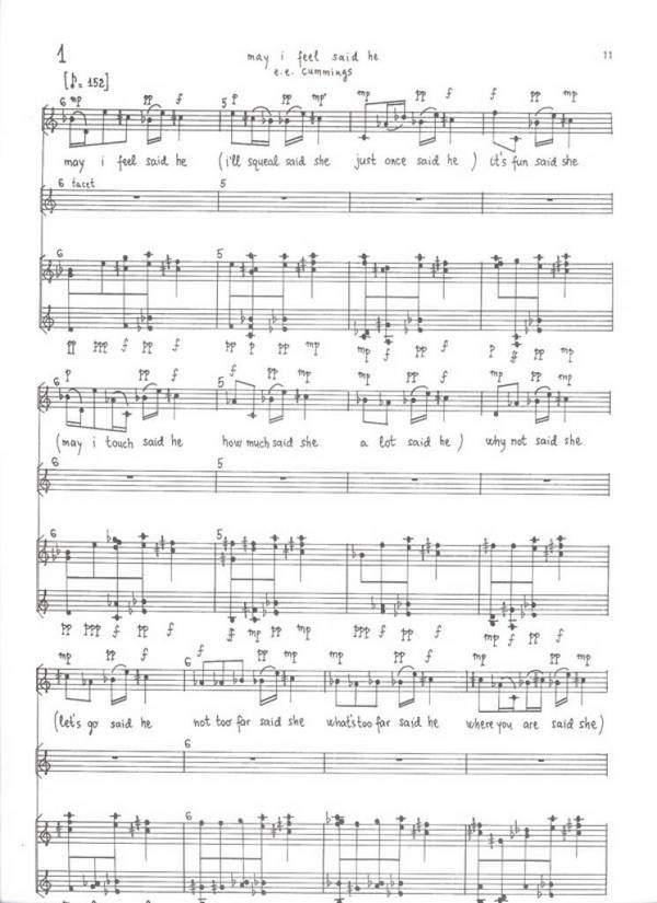 12 SONGS FOR FEMALE VOICE, VIOLIN