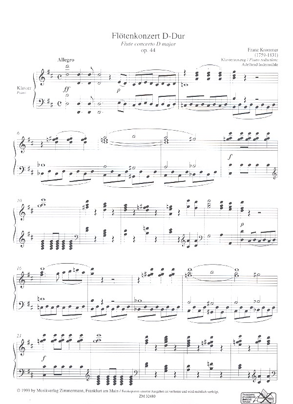Konzert D-Dur op.44 für Flöte und