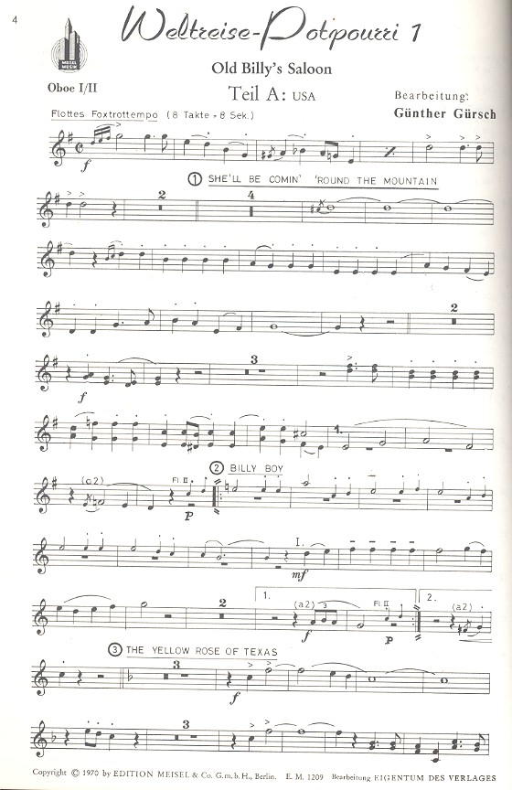 Weltreise in Noten - 16 internationale Tanzpotpourris