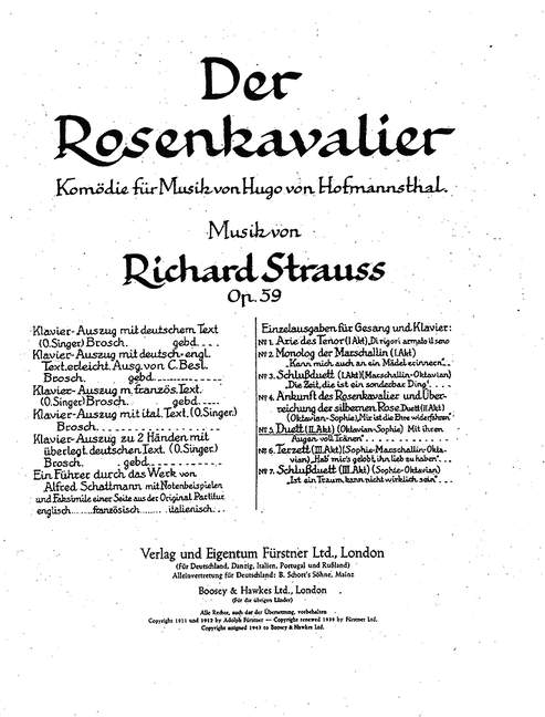 Mit ihren Augen voll Tränen aus 'Der Rosenkavalier'