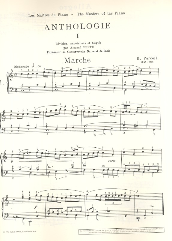Anthologie des maitres du piano vol.1