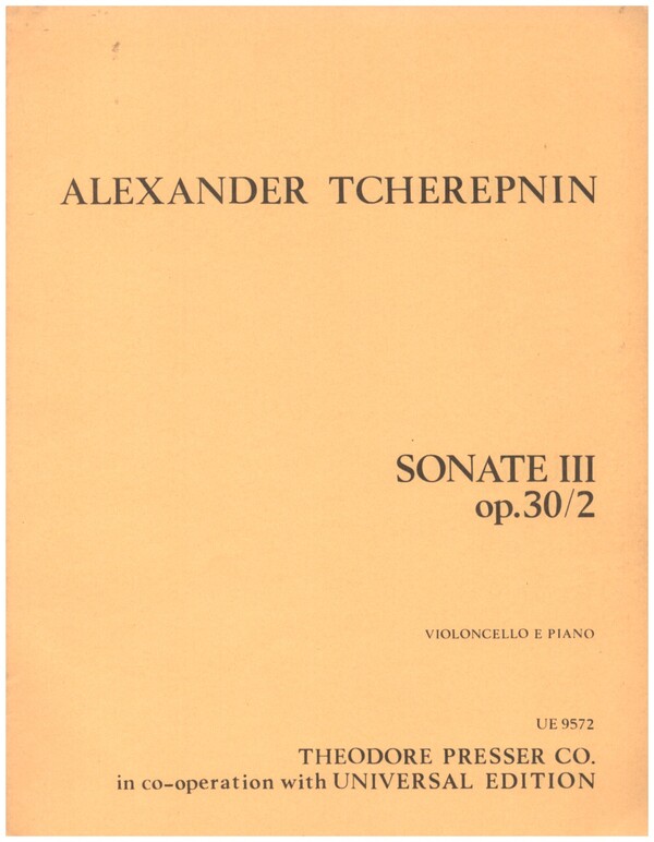 SONATE NR.3 OP.30,2 FUER VIOLONCELLO