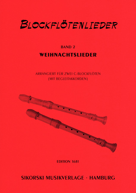 Weihnachtslieder für 2 Sopranblockflöten