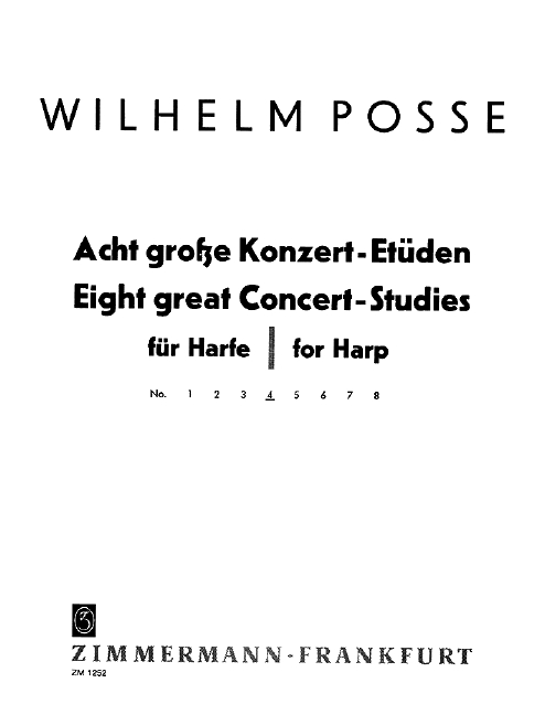 Konzert-Etüde c-Moll Nr.4 für Harfe