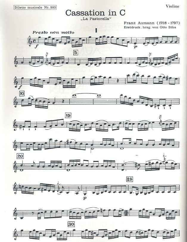 Cassation C-Dur fuer violine, viola,