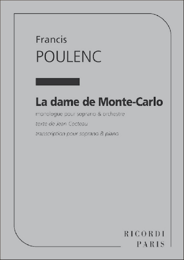 La dame  de Monte-Carlo für Sopran