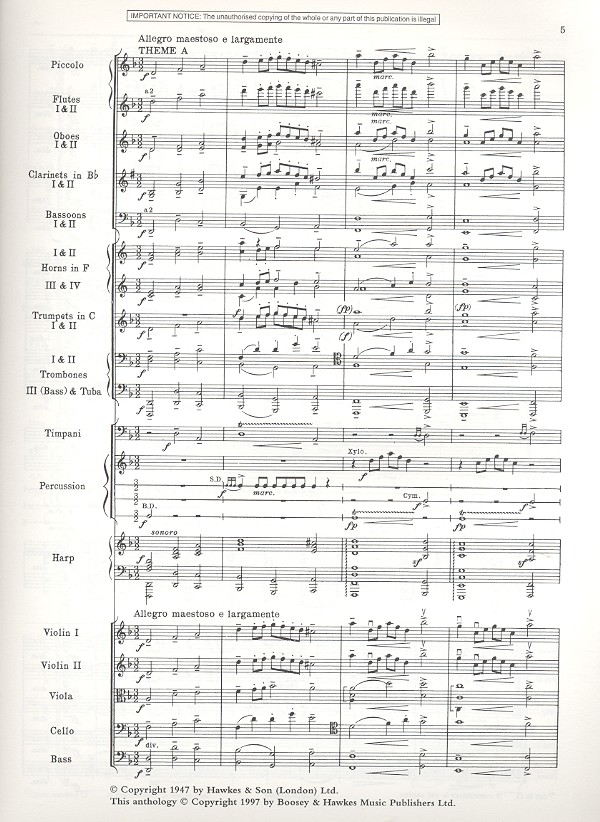 Anthologie von Orchesterwerken Band 1
