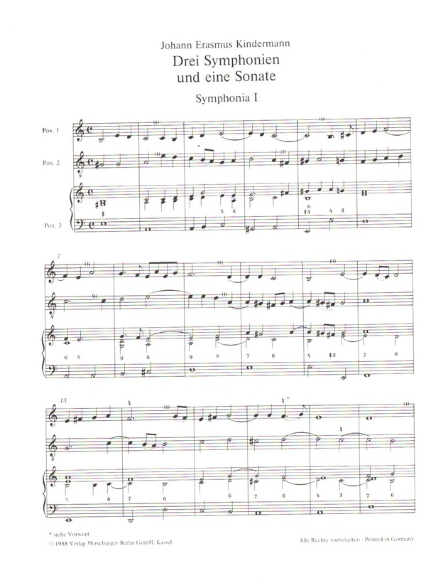 3 Sinfonien und eine Sonate
