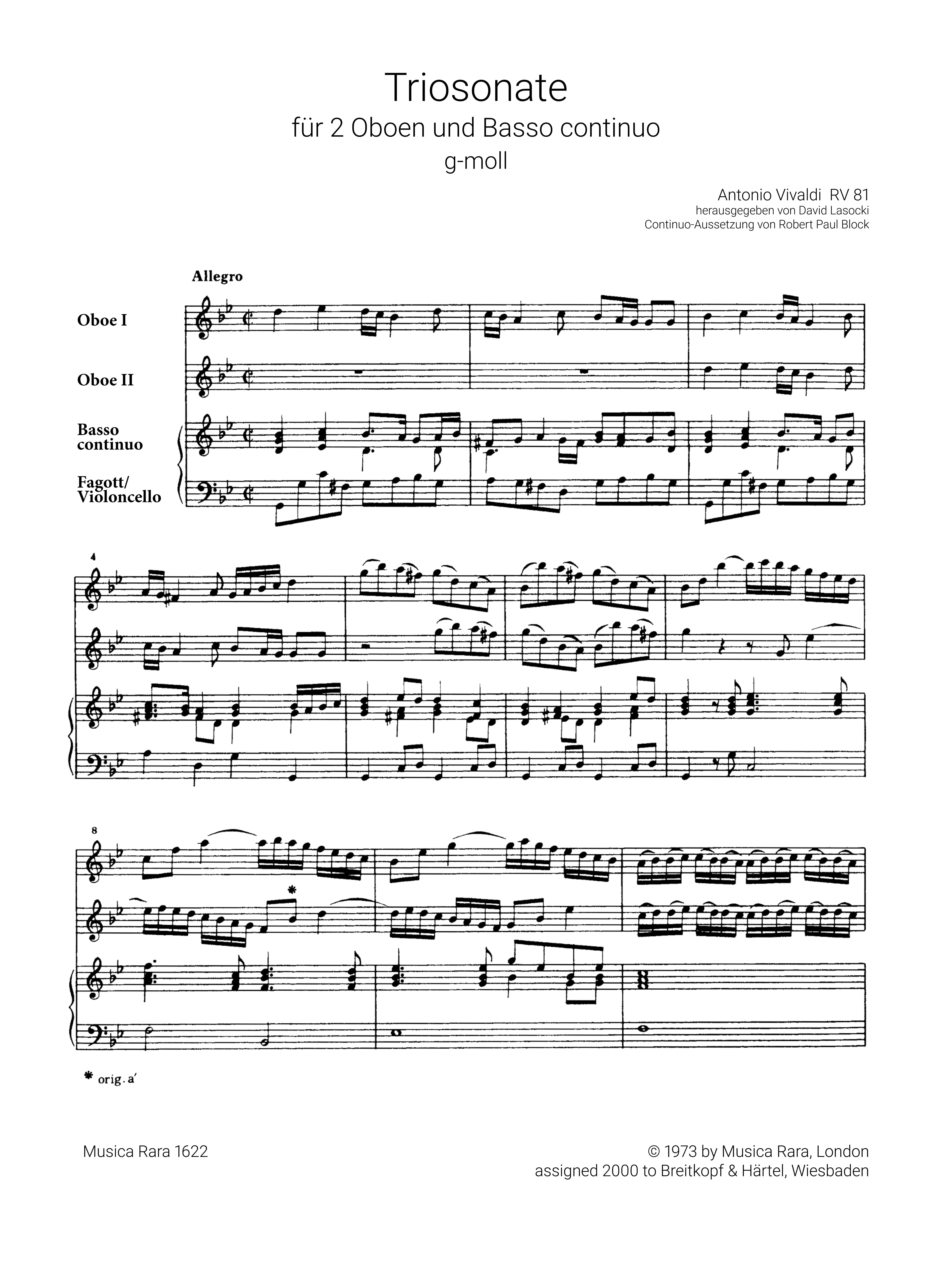 Triosonate g minor RV81