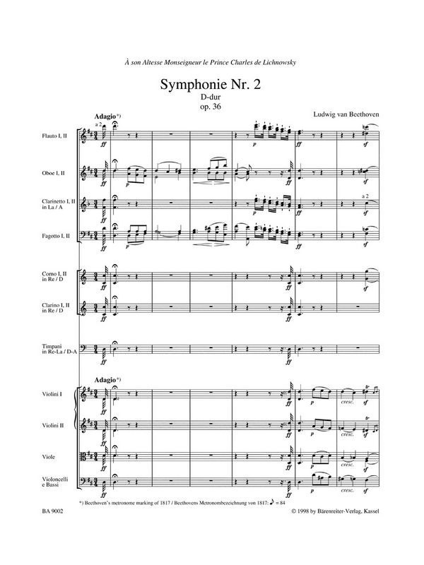 Sinfonie D-Dur Nr.2 op.36