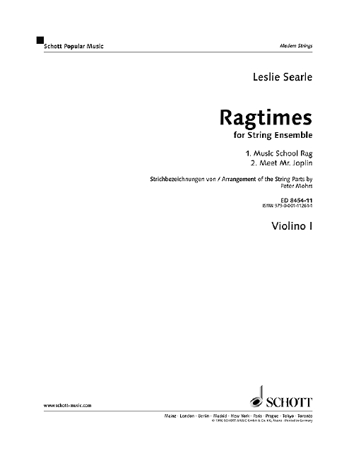 Ragtimes for String Ensemble