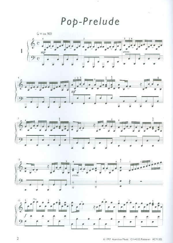 Pop Piano vol.2 - 8 Klavierstücke