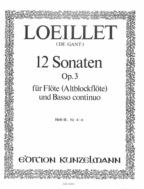 12 Sonaten op.3 Band 2 (NR.4-6)