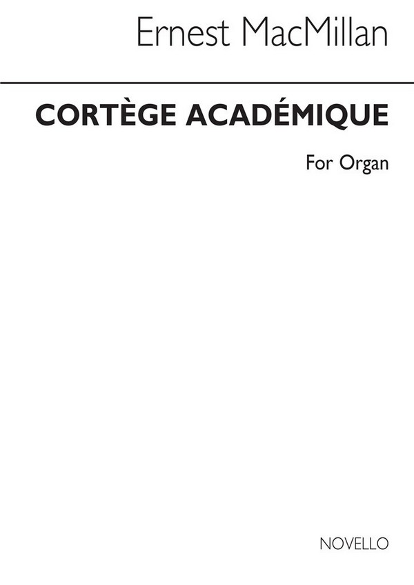 Cortège académique for organ