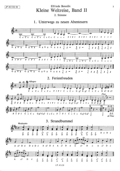 Kleine Weltreise Band 2 2. Stimme