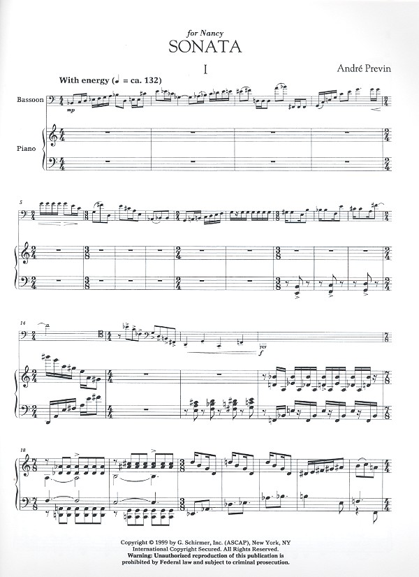 Sonata for bassoon and piano