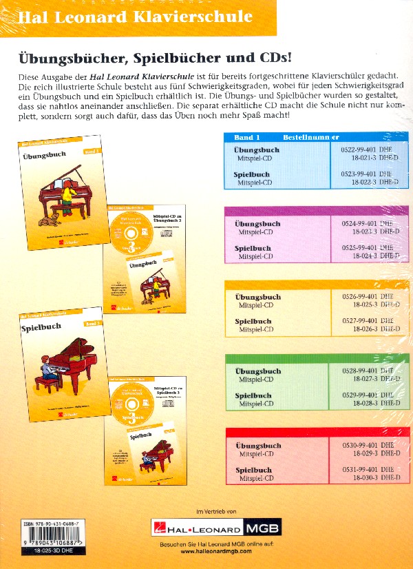 Klavierschule Band 3 - Übungsbuch CD