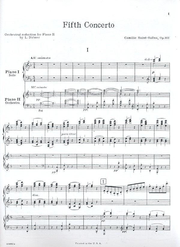 Concerto F major op.103 for piano and orchestra